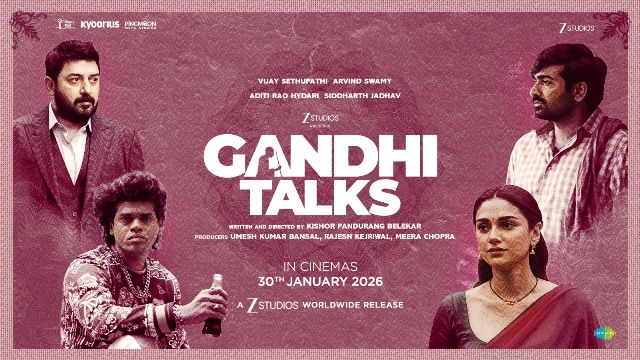 Zee Studios வழங்கும் “காந்தி டாக்ஸ்” ( ‘Gandhi Talks’ ) – விஜய் சேதுபதி, அரவிந்த் சுவாமி நடிப்பில் A.R. ரஹ்மான் இசையில் 30 ஜனவரி 2026 அன்று வெளியாகிறது !!
