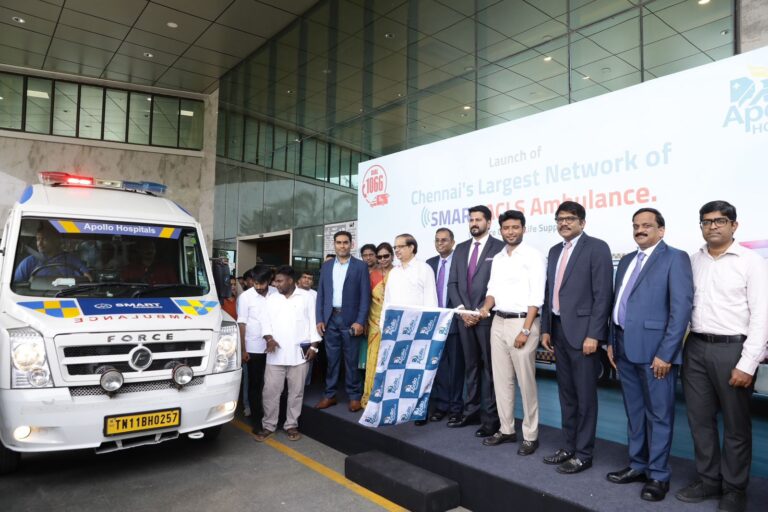 Apollo Hospitals launches Chennai’s Largest Network of SMART Advanced Cardiac Life Support (ACLS) Ambulances